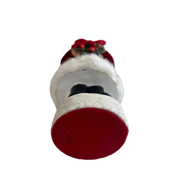 Vintage Santa Claus Figurine Holding Wreath Christmas Decor - Picture 5 of 8